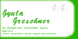 gyula greschner business card